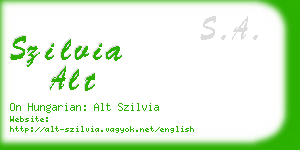 szilvia alt business card